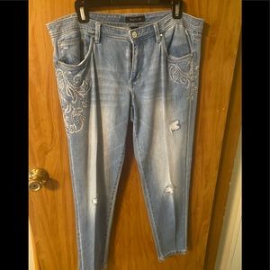 WHBM embroidered jeans